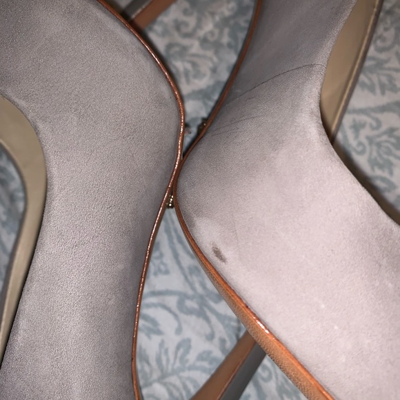 Nwot Schutz Grey Suede Ankle Strap Thaynara Pumps - Picture 6 of 8